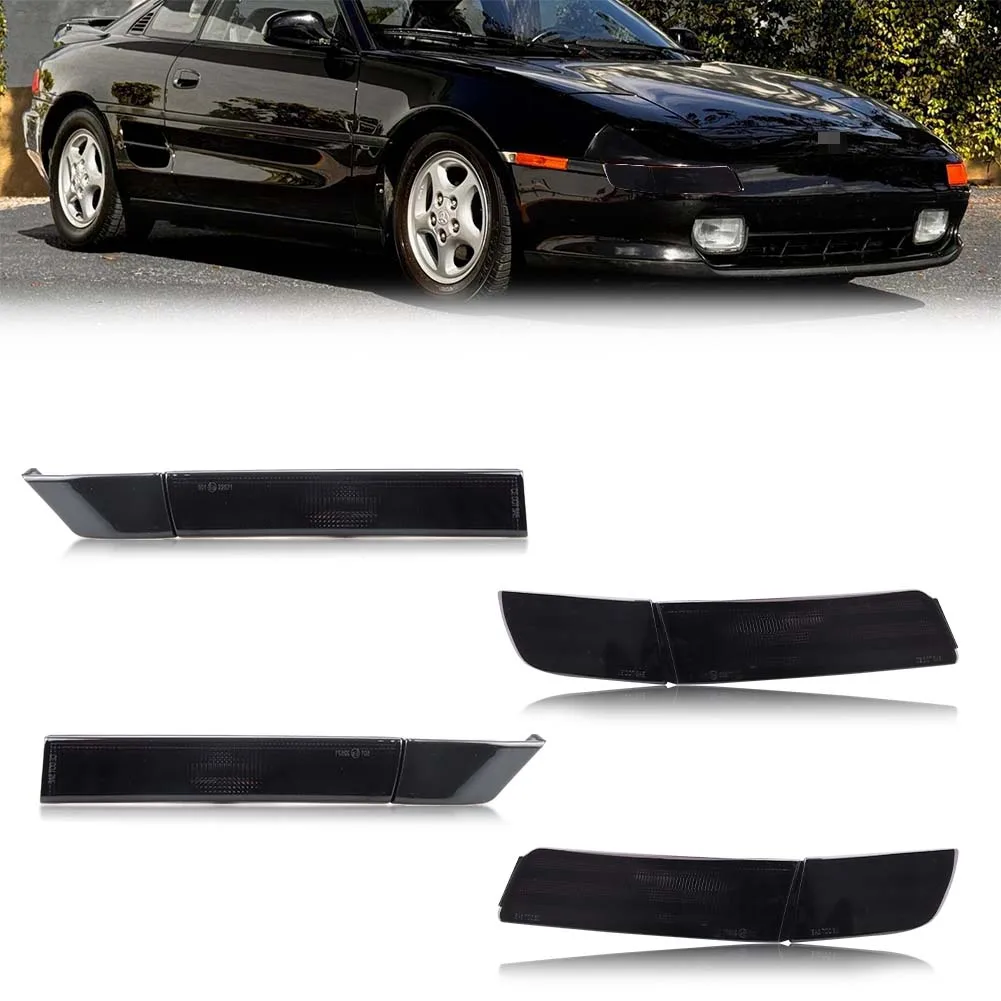 

2 шт., передний бампер, крыло, боковой габаритный фонарь DRL, крышка указателя поворота для 1991 1992 1993 1994 1995 Toyota MR2 MR-2 SW20