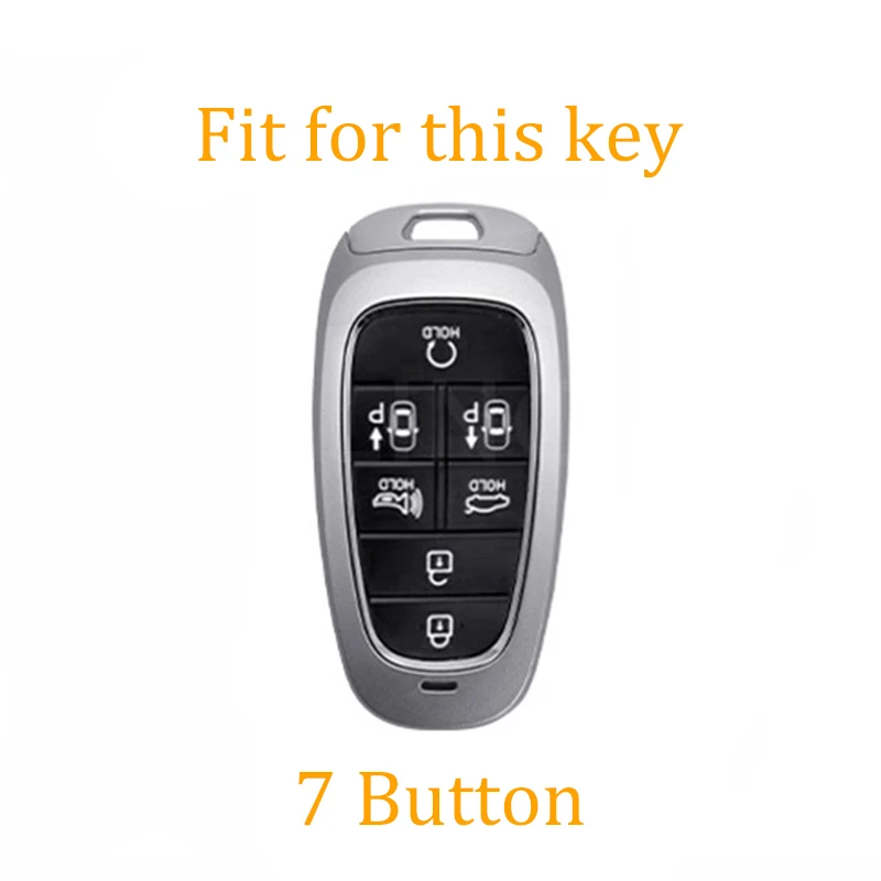 7 Buttons TPU Car Key Case Cover for Hyundai Santa Fe Tucson 2022 Ioniq 5 Atos Prime Solaris 2021 for 2023 Hyundai Palisade