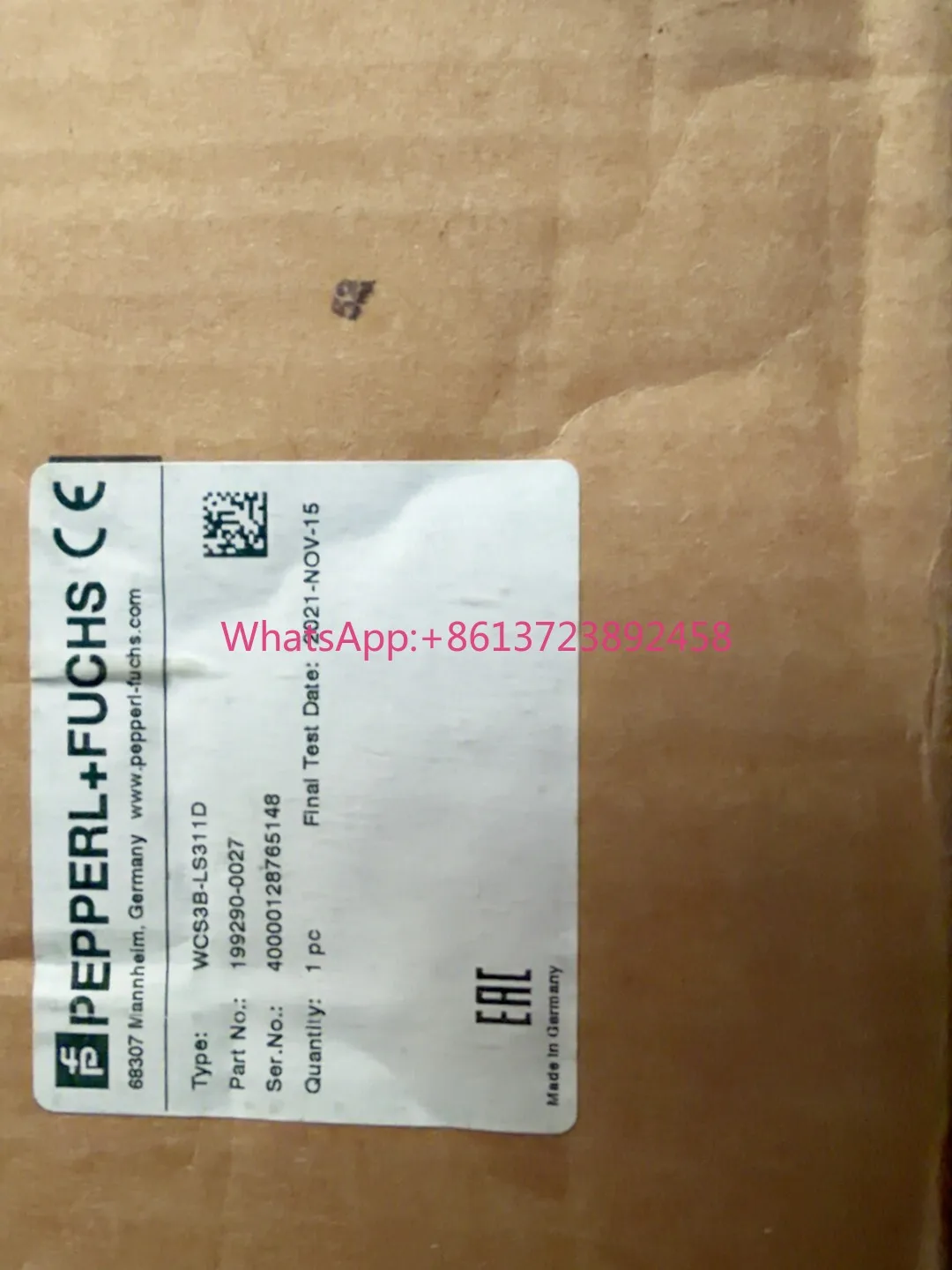 

P + F Pepperl + Fuchs WCS3B-LS311D 199260-0027