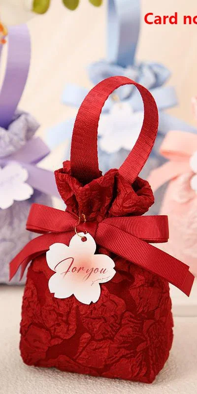 1Pc Portable Wedding Party Tassel Bag Candy Bag Fabric Drawstring Pocket Candy Pouches Gift Bags Decor Home Party Favors Bag