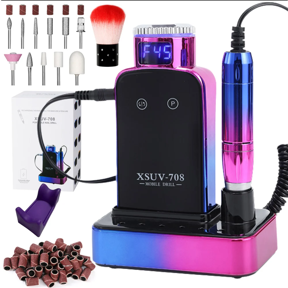 45000 RPM Nail Drill Machine With Charging Base Portable Electric