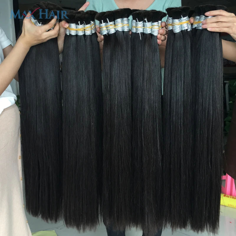 Cabelo Humano Original Natural Suitable Dying  All Colors Raw Vietnamese Virgin 100% Human Hair Bundles Extensions