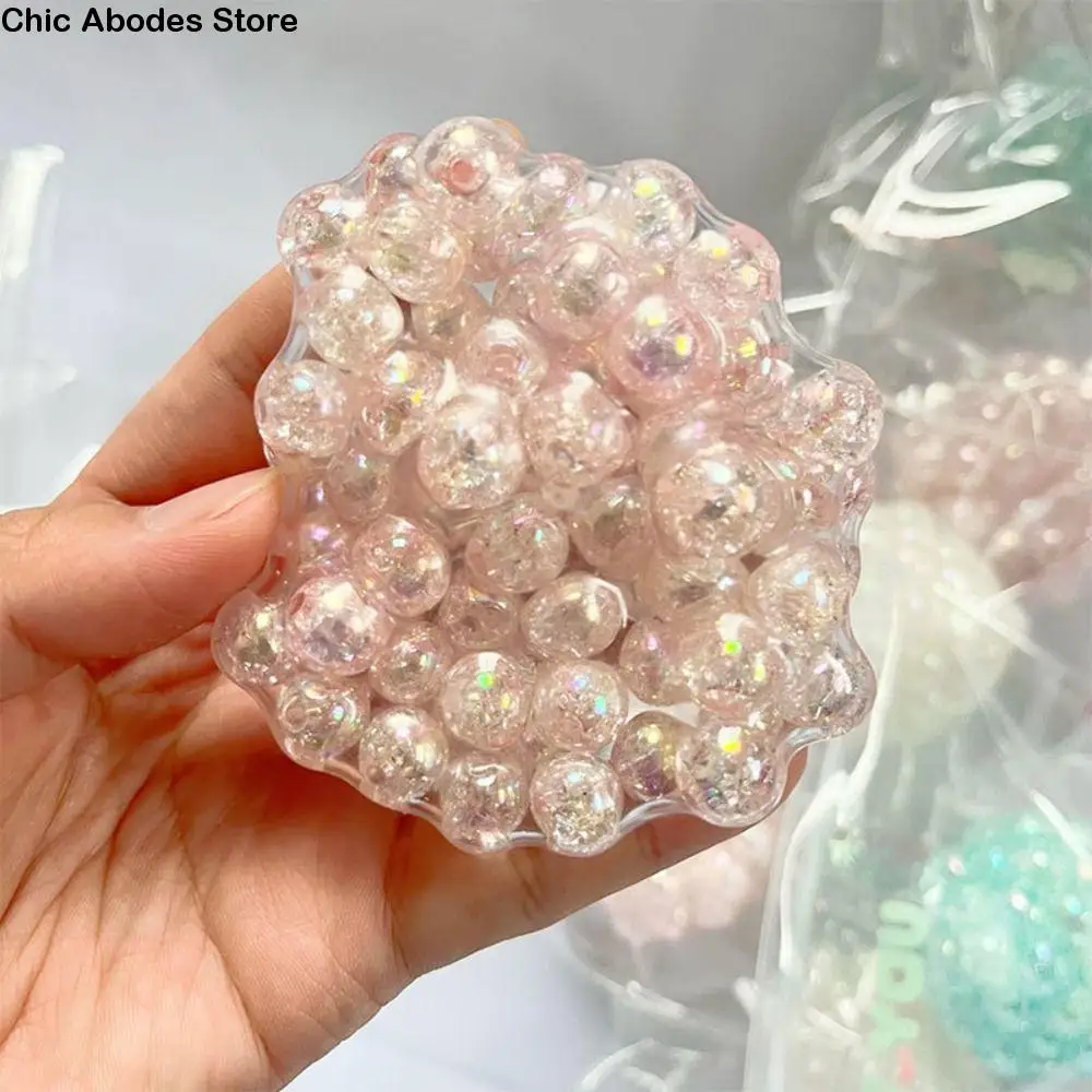 

Pearl Disk String Slow Rising Sticky Pearl Simulation Elastic Slow Rebound Pearls Toy Colorful Creative Pearls Squeeze Toy