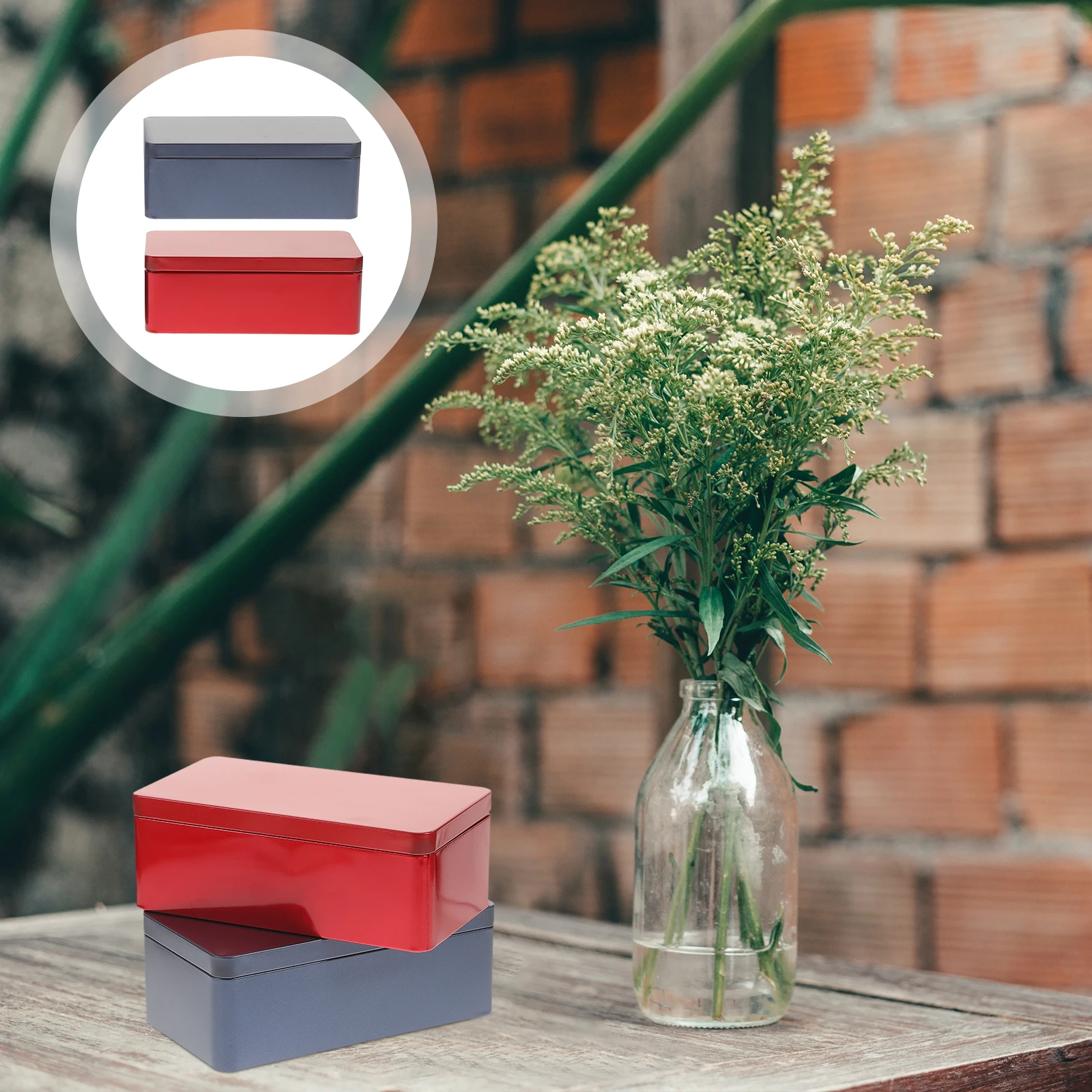 

Tinplate Boxes Smooth Edges Tea Leaf Container C ies Snack Holder Home ganizer Storage Box Decoratable Holiday Gift