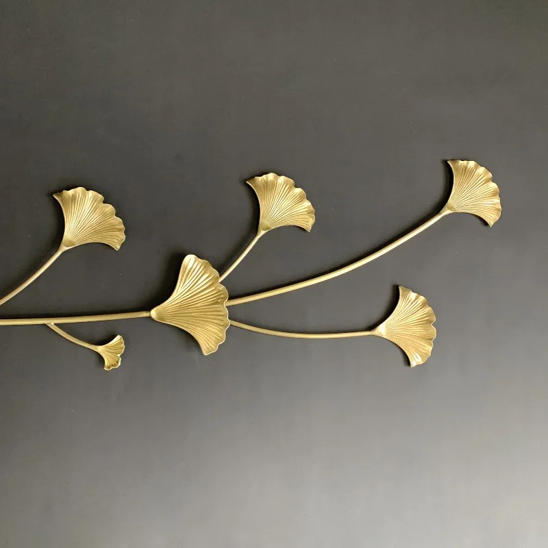 

Cast copper apricot leaf jewelry handmade wall decoration villa hotel all copper wall hanging