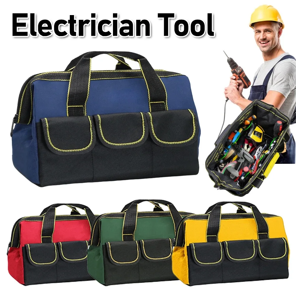 Bolsa de herramientas de tela Oxford 1680D, bolsa de almacenamiento impermeable resistente al desgaste, bolsas multifuncionales de electricista, bolsa de herramientas de trabajo de Hardware