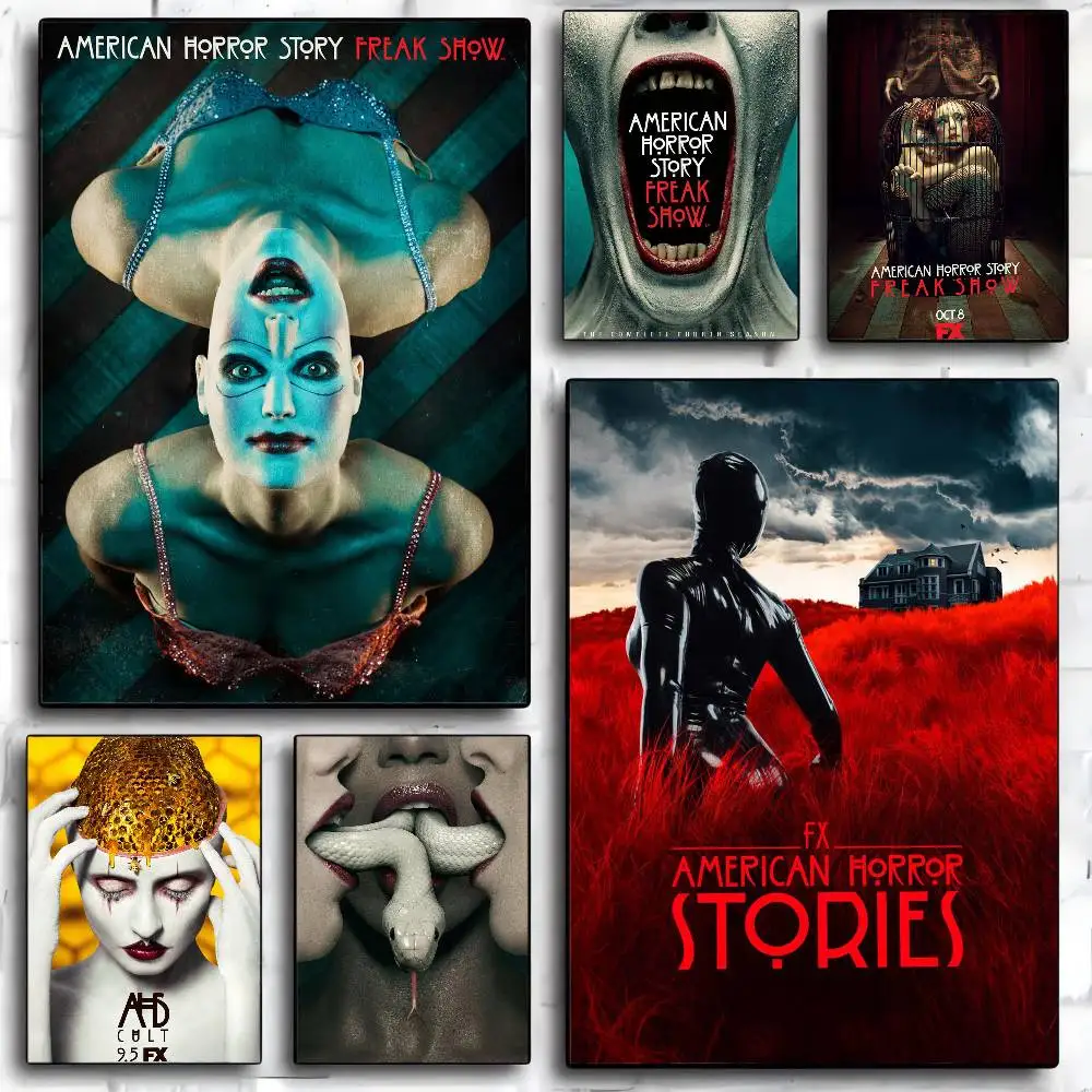 American Horror Story Filme Clássico Vintage Pôsteres Whitepaper Imprime Pôsteres Arte Decoração de Quarto Kawaii