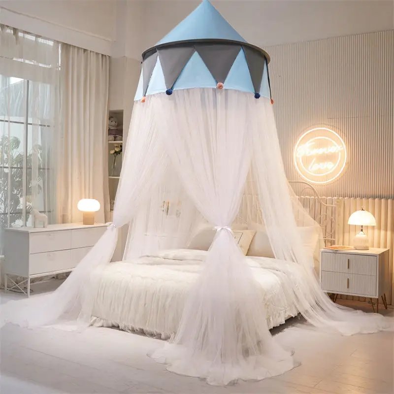 Fashion Romantic Hanging Dome Mosquito Net Free Install Household Floor-to-ceiling Blackout Yarn All-match Decorate Mosquito Net