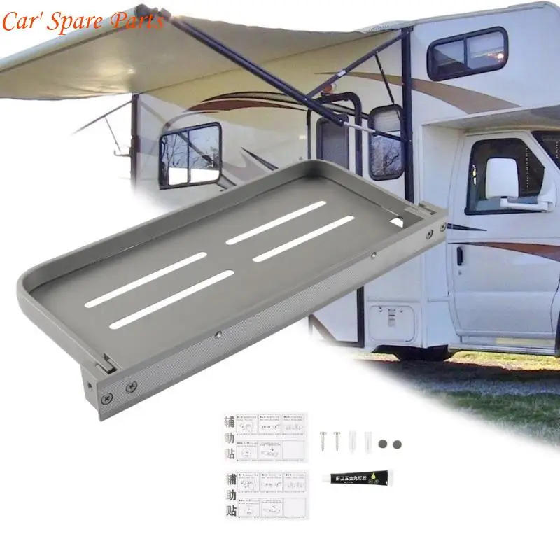 Y4UA 30cm/40cm Foldable Space Saver Shelves Folding Shelves Aluminum Floating Storage Shelf RVs Wall Mounted Shelf