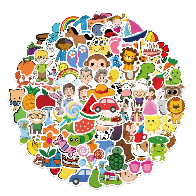 10/50/90pcs Baby Training Concentration Stickers Birthday Party Gift Fridge Guitar Skateboard Travel Laptop Decal Decor Stickers