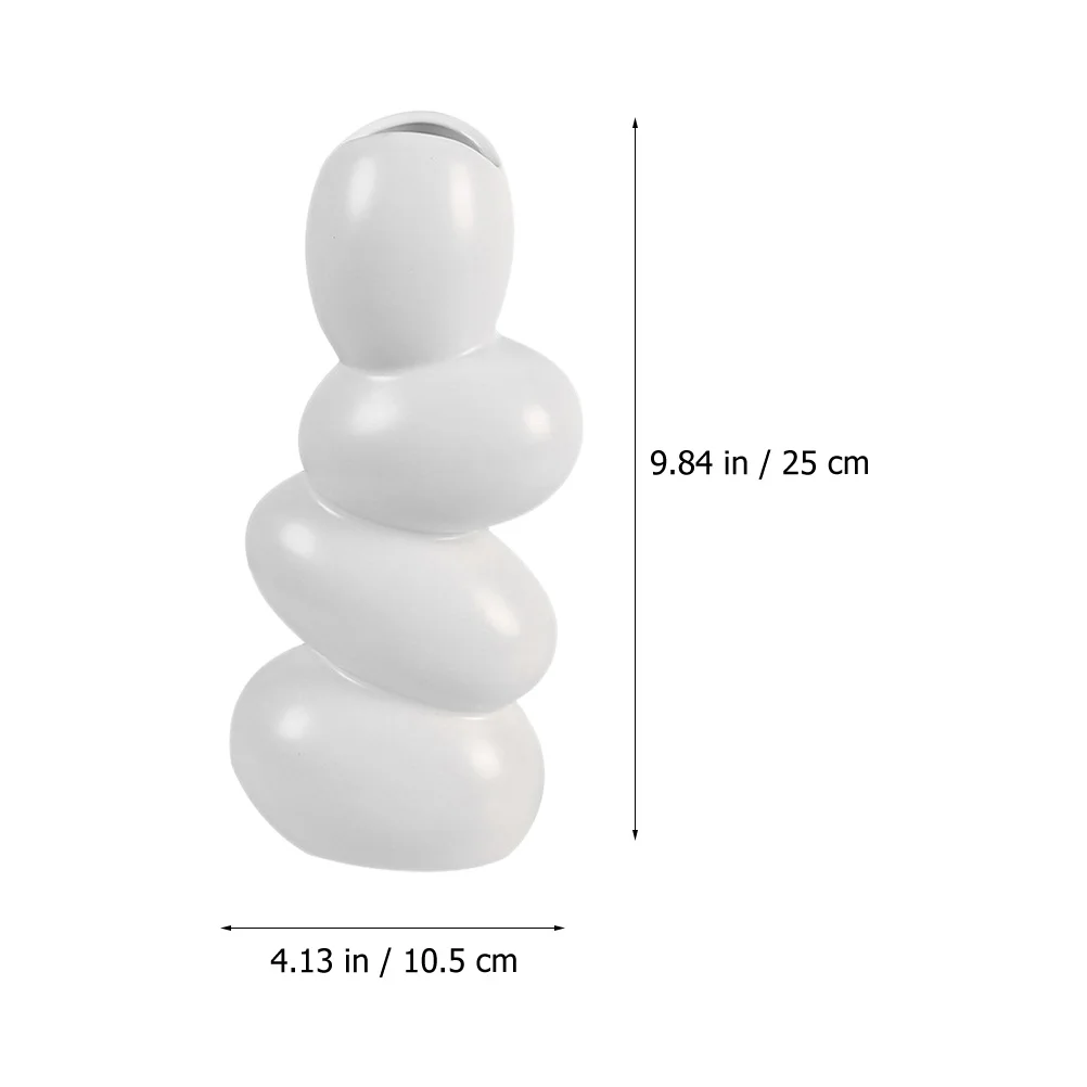 

Abstract Ceramic Cobblestones Vase Artistic Flower Arrangement Holder Decorative Floral Vase for Bedroom Living Room Office