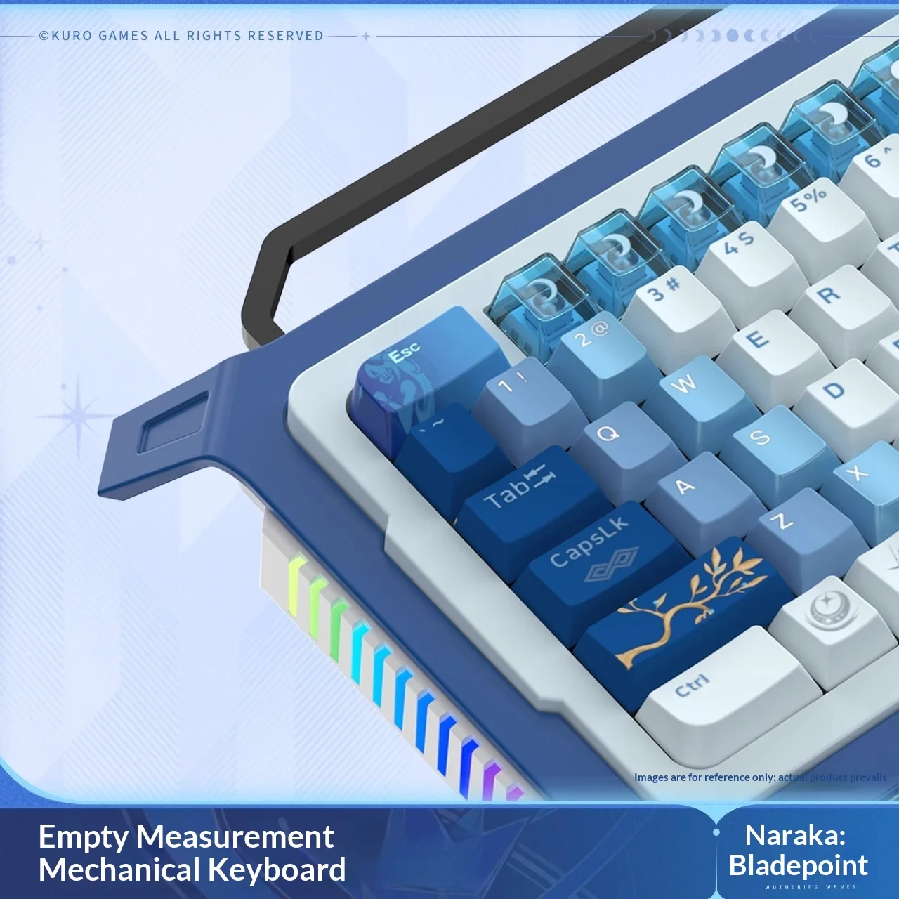 Mingchao Gaming Keyboard, Tri-Mode RGB Backlight, Magnetic Detachable Palm Rest, Yuno·Kong Degree Mechanical Keyboard