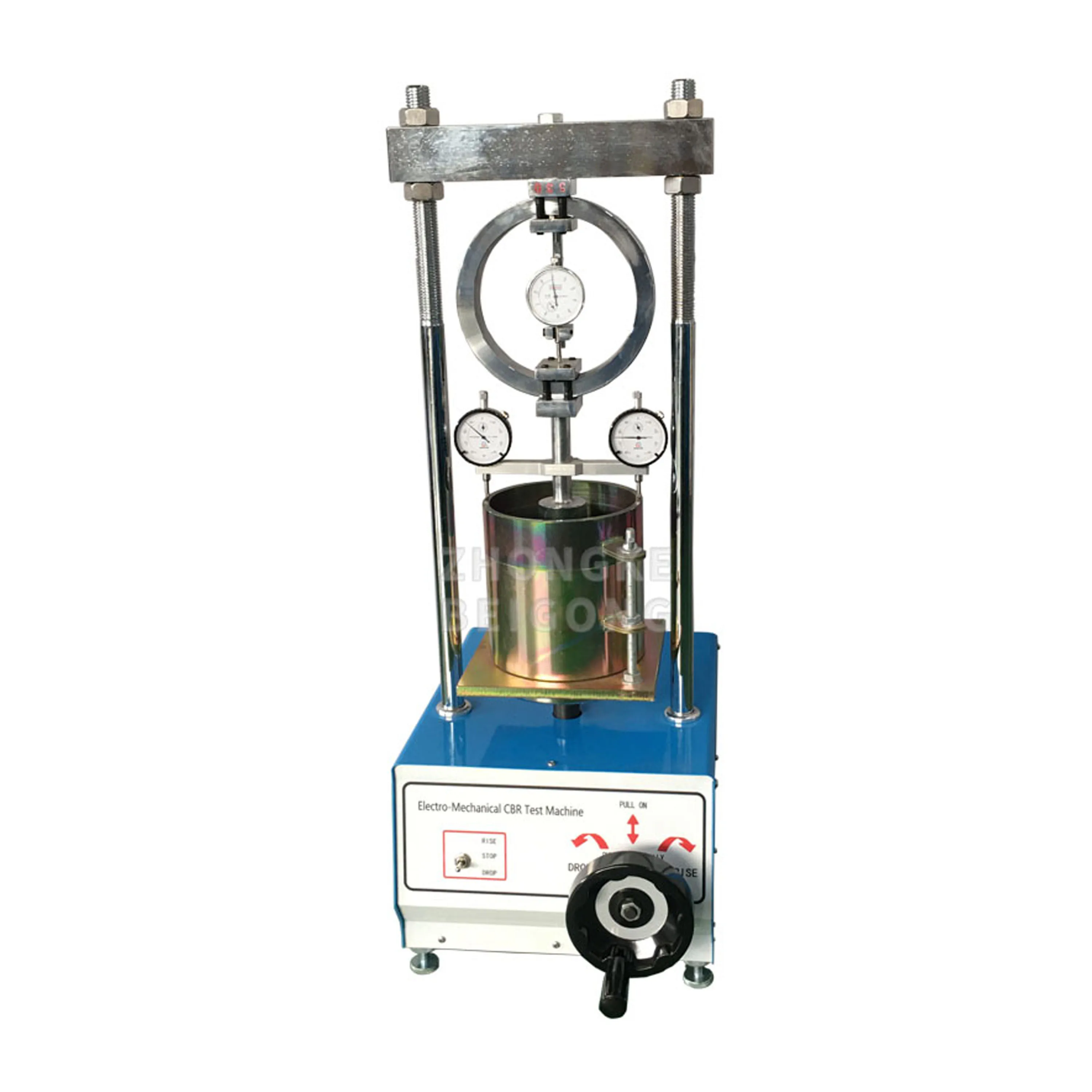 Manual CBR Test Machine Cbr Machine CBR Presser With Force-measuring Ring And Dial Gauge For Soil Testing Equipment