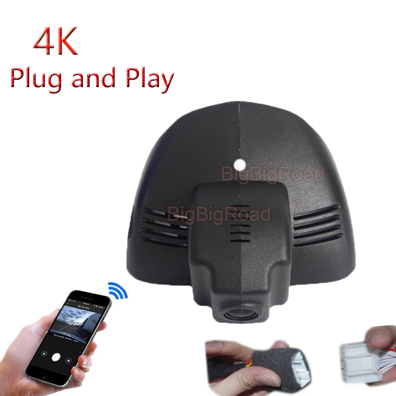 4K Plug And Play For Mercedes Benz Smart Fortwo Forfour 2015 2016 2017 2018 2019 Car Video Recorder Car Wifi DVR Dash Camera