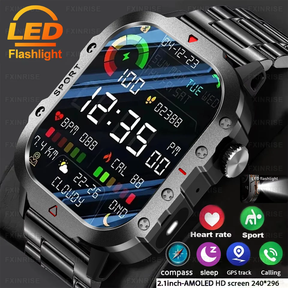 

New GPS Sport Smart Watch Waterproof BT Call MilitaryGrade Outdoor SmartWatch IP67 for Men Women Outdoor Sports Smart Bracelet