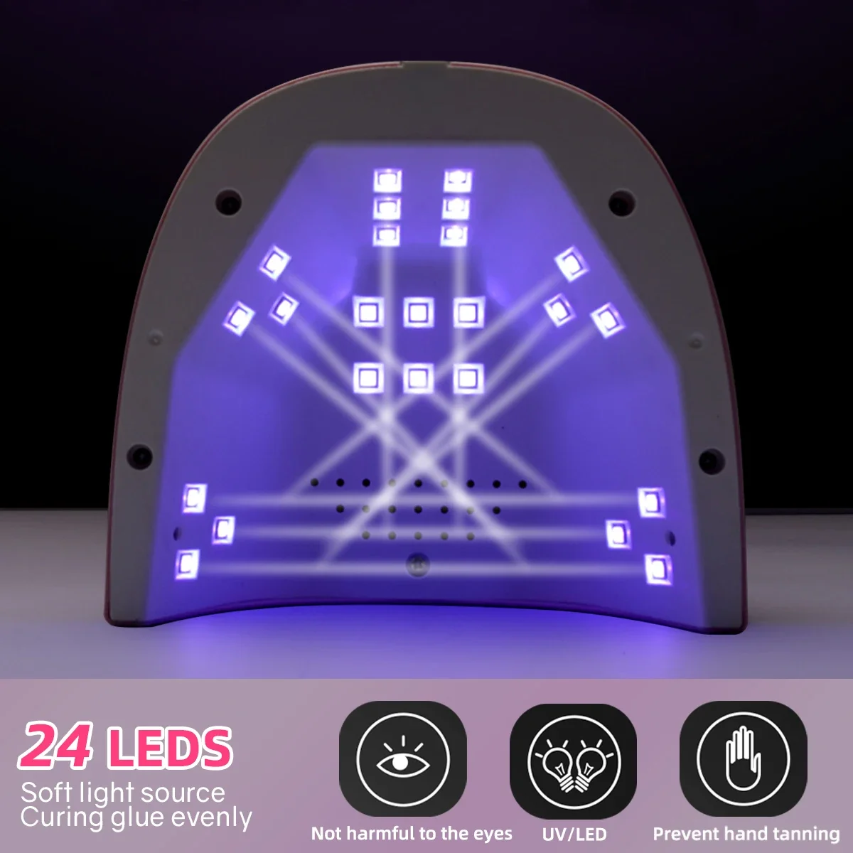 88W UV LED Nail Lamp 24 LEDs Nail Dryer for Nails Gel with 3 Timer Settings Professional UV Cabin Manicure Lamp Nail Art Tools