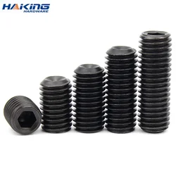 10pcs/lot Headless Cup Point Set Screw M2 M2.5 M3 M4 M5 M6 M8 M10 Carbon Steel Hex Socket Set Screw Hardness 12.9 GRADE