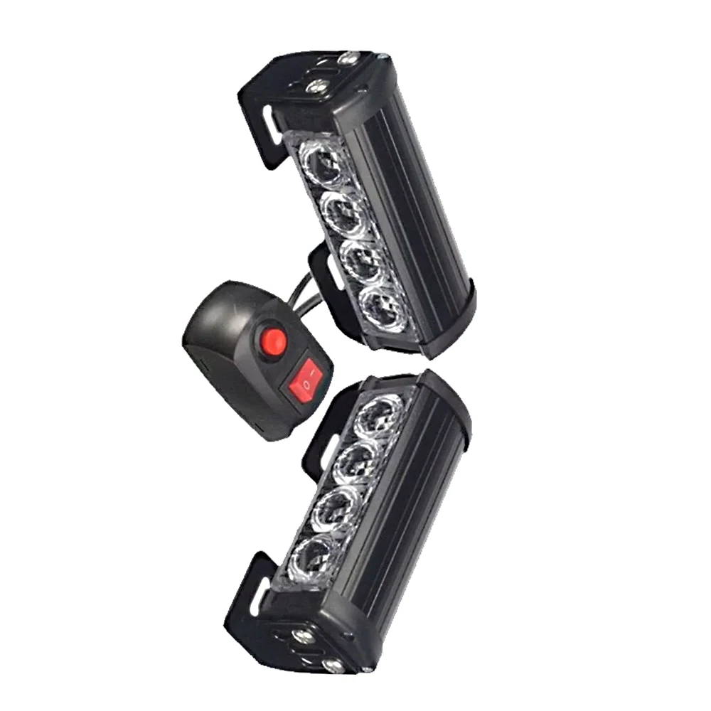 2pcs 12V LED Strobe Lights with Accessories Emergency Flashing Light for Trucks Cars signal Lamp Surface Mount Lighting - Image 3