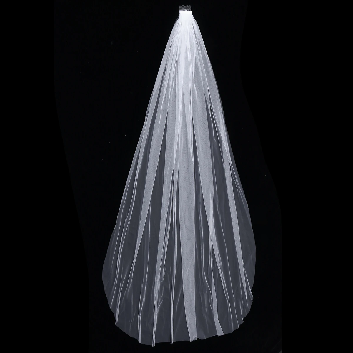 

5 Meters Long Bridal Single Layer For Bride With Comb Pure White Wedding Wedding Veil Veil For Bride Accessories
