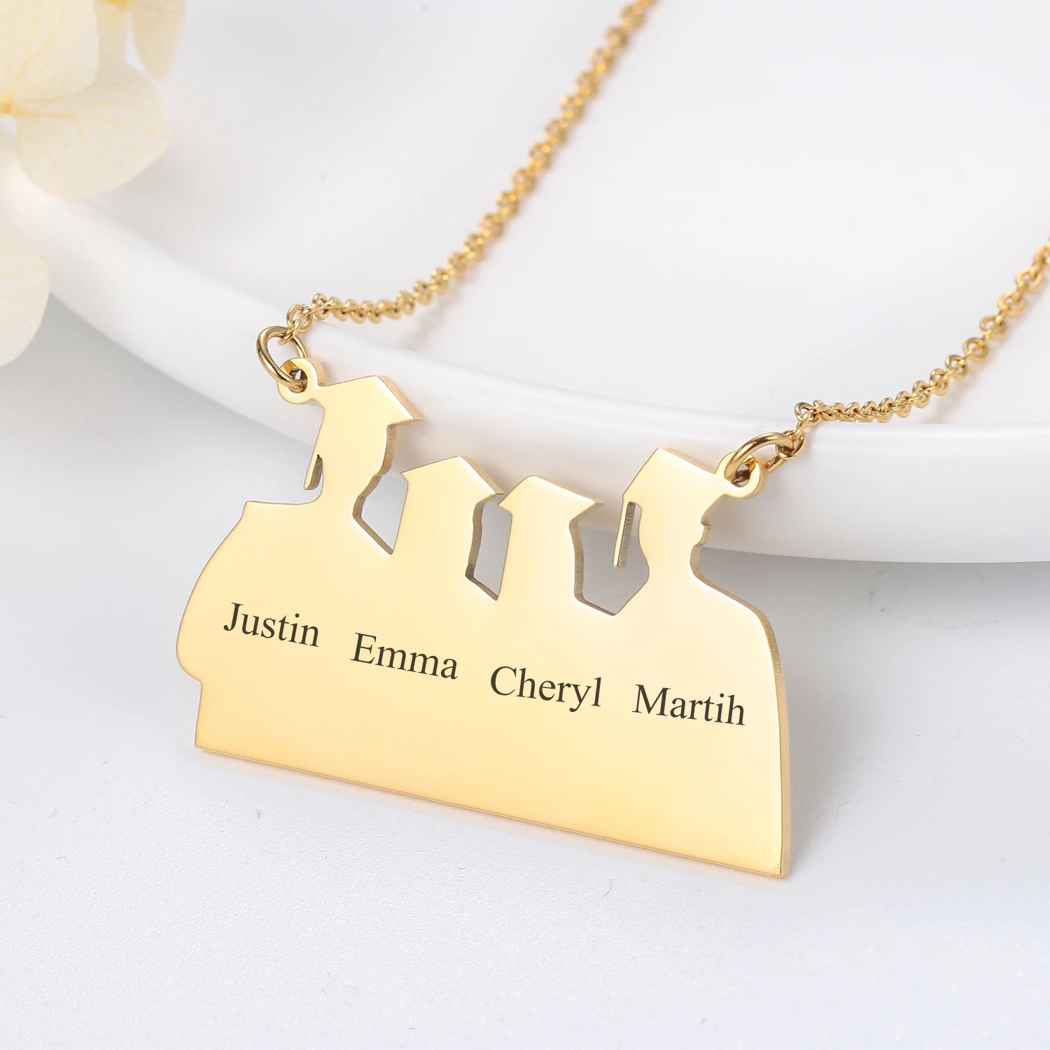 

MYDIY Stainless Steel Personalized Name Letter Necklace For Doctor Unique Jewelry Graduation Gift Customized Couple Necklace