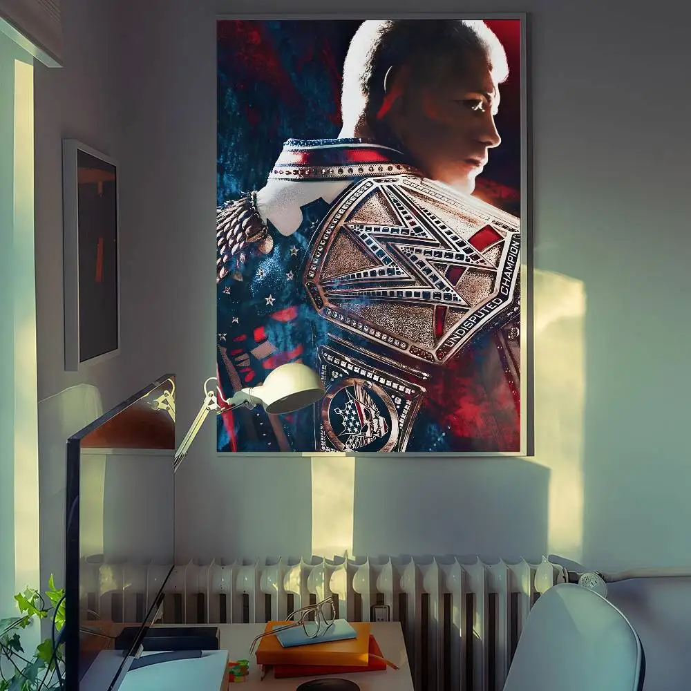 Wwe Game C- Cody R-Rhodes ملصقات عتيقة ورق أبيض لاصق يطبع ملصقات فنية ملصقات جدار