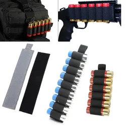 Tactical 6/9 Rounds Pouch 12/20GA Cartridge Buttstock Shell Holder Magic Hook&Loop Holder Hunting shooting