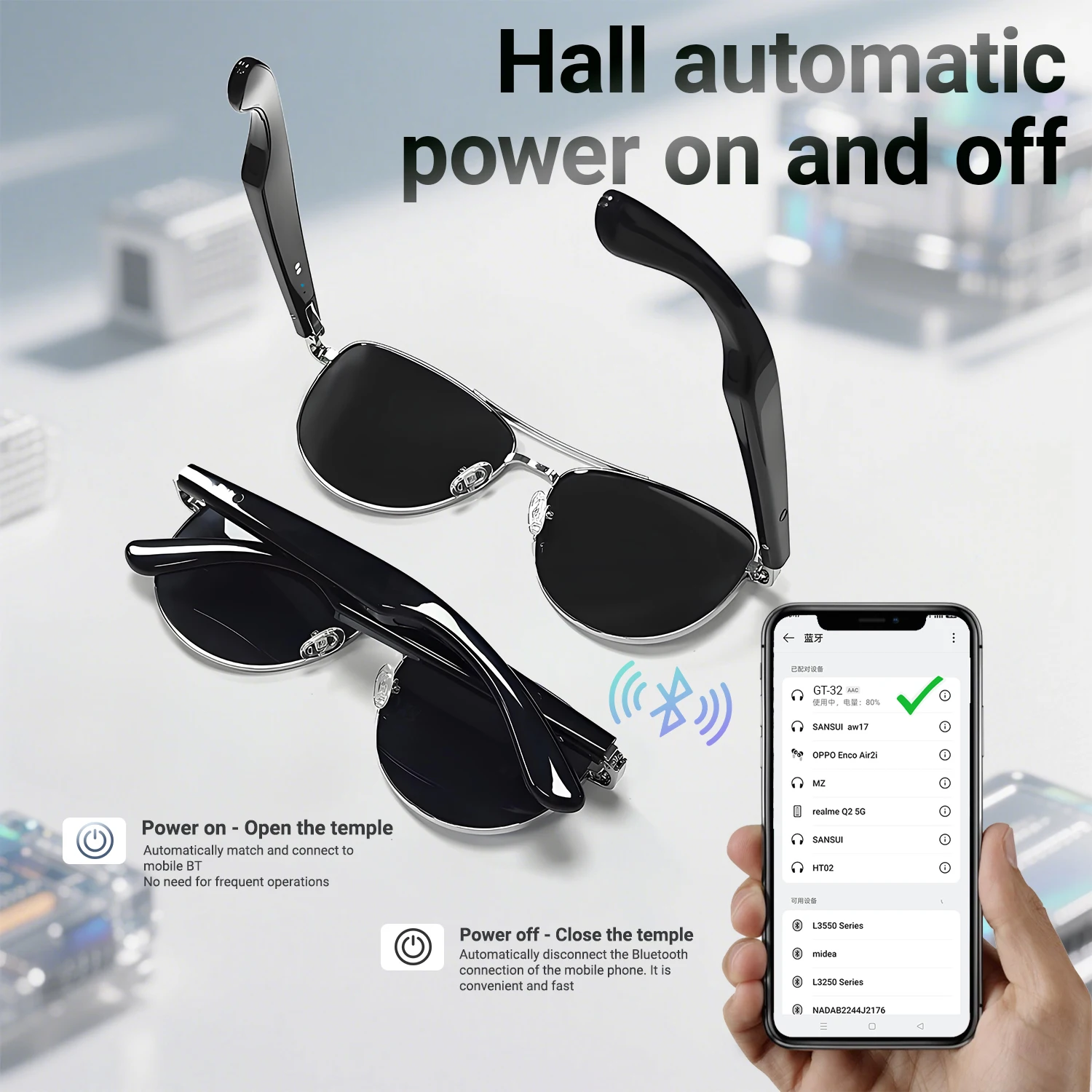 

Умные очки Bluetooth, музыкальная камера с шумоподавлением, УФ 400, очки с защитой от синего света, TWS, мужские и женские подарки
