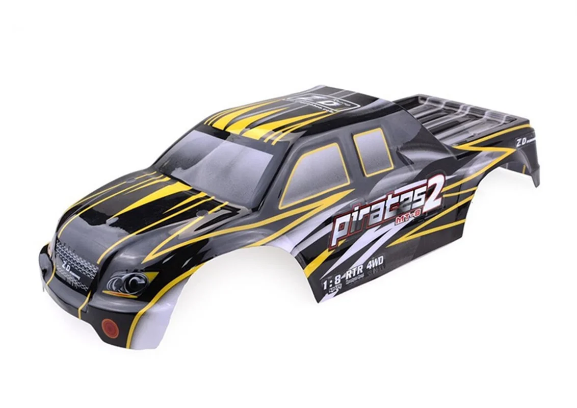 ZD Racing 1/8 Rc Cars Accessories 8485 8486 8469 08427V3 MT8 Car PVC Body Shell Yellow Grey Housing Parts