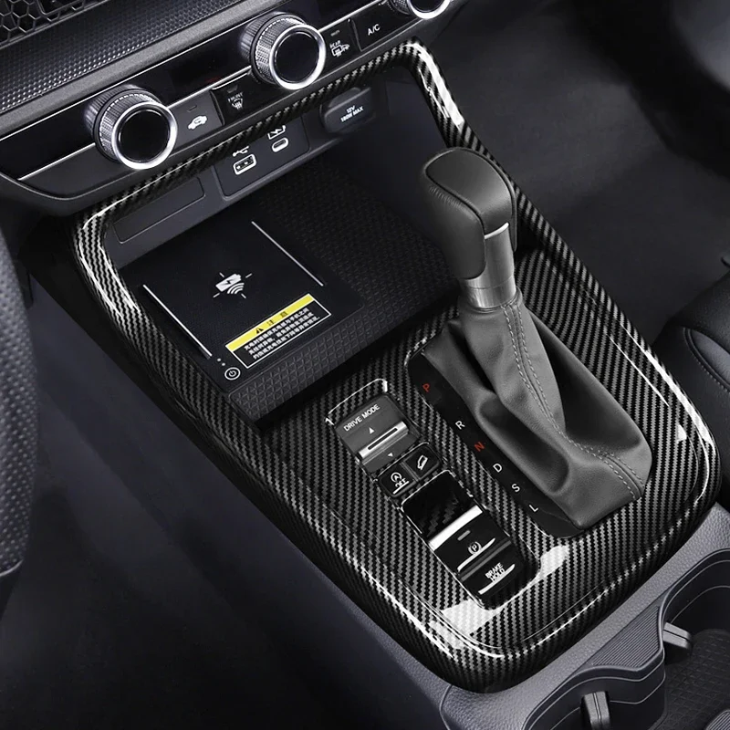 Car Gear Shift Panel Frame Protector Cover Trim Sticker For Honda CRV 6th Gen 2023 2024 2025 / CR-V Hybrid Accessories
