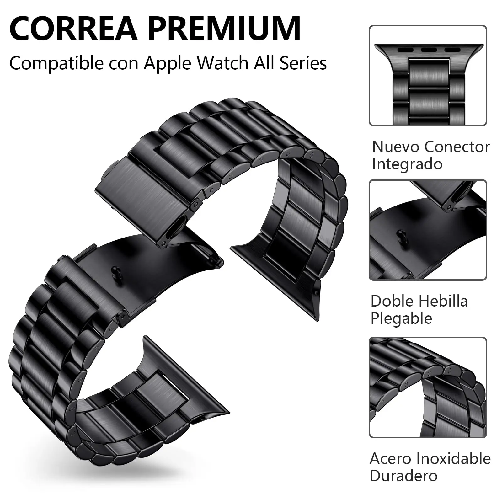 Stainless Steel Band For Apple Watch Strap 45mm 41mm 38mm 40mm 44mm smart watch Metal Bracelet iwatch Series 7 6 5 4 3 SE 8