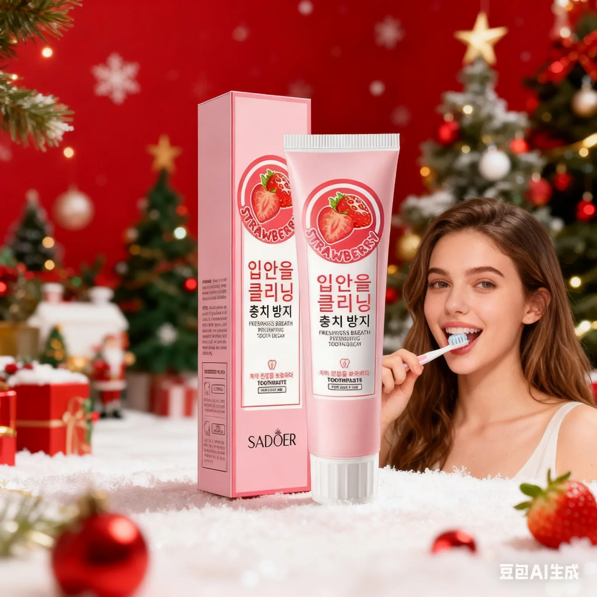 

Клубничная свежая зубная паста против полости, отбеливание зубов, уход за деснами, гигиена полости рта, освежающая зубная паста