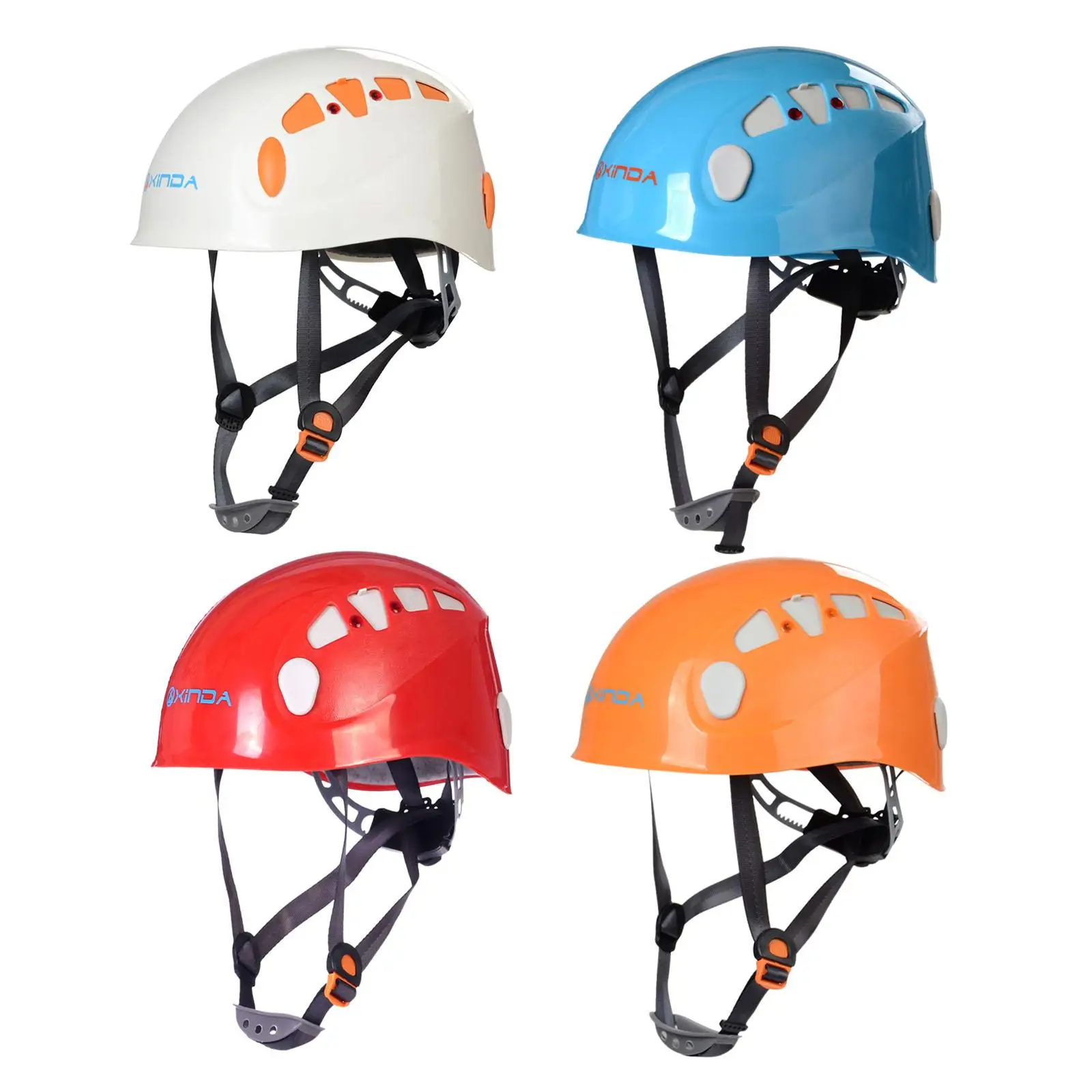 

Climbing Helmet Adjustable Size Protective Gear Breathable High Strength Construction Hardhat for Adults Rappelling Outdoor