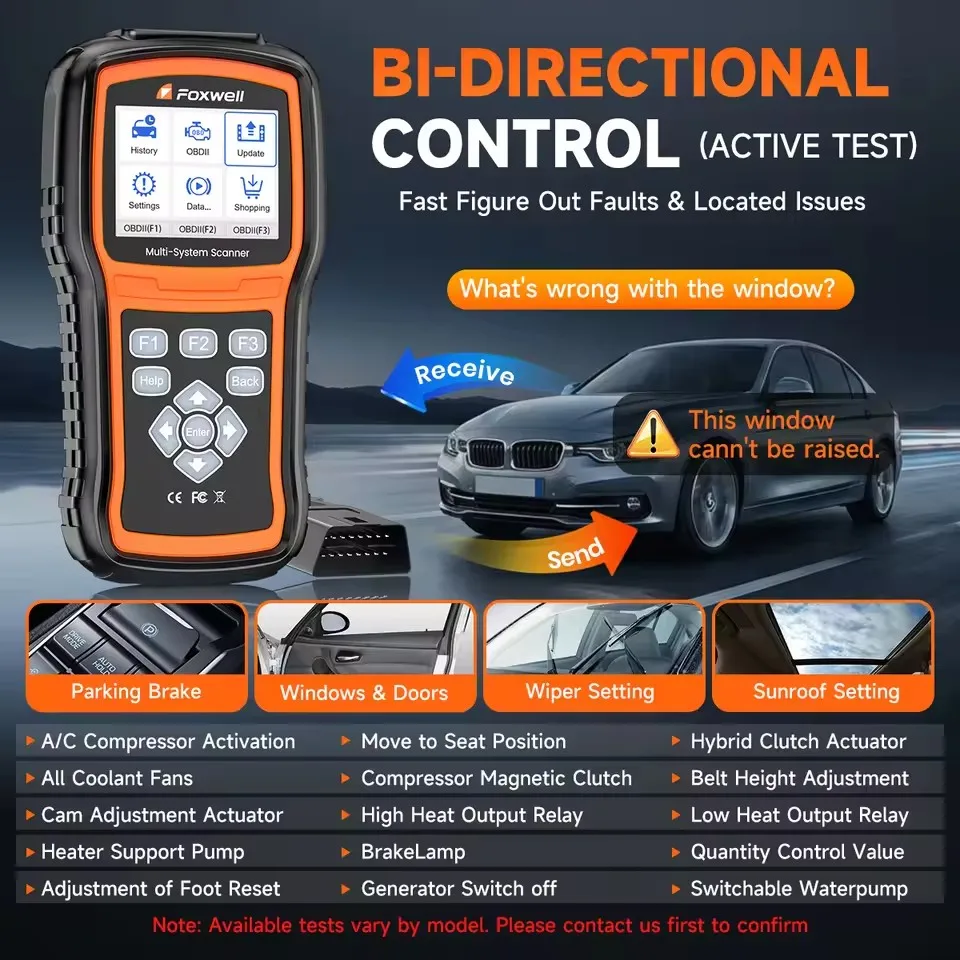 OBD2 Auto Diagnostic Scanner All System 30 Reset Bidirectional Control Car Scan Tools for BMW Benz VW Porsche FOXWELL NT530 Plus