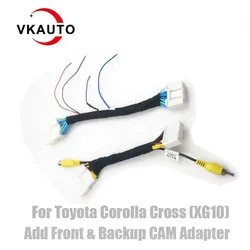VKAUTO For Toyota Corolla Cross (XG10) Oem Harman CY20 DA UPPER Unit Add Front & Backup CAM Adapter Cable