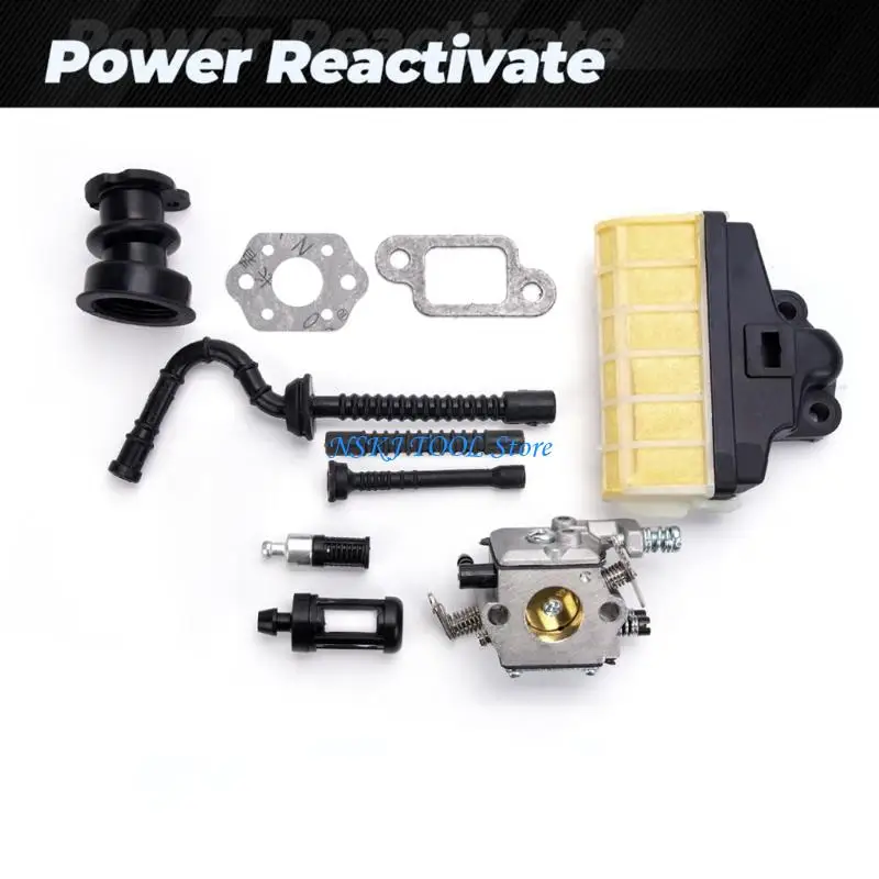 L8RC Finish Carburetor Set For MS250 025 Chainsaws Includes Coal Oil Rulings Air Filters
