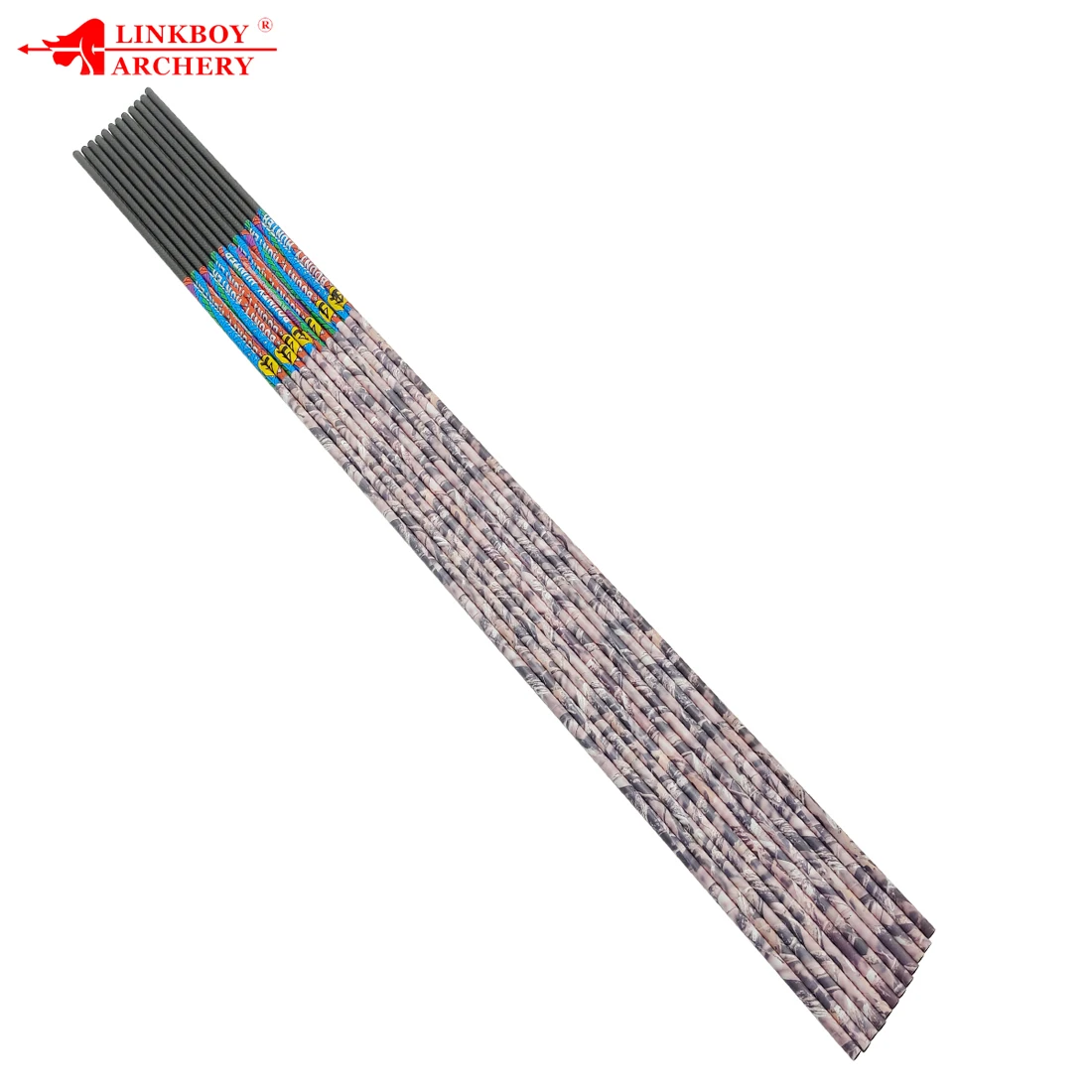 

12pcs Archery Carbon Arrows Shaft Red camo and 1K black weave for Compound bow Hunting shooting outdoor Accessories
