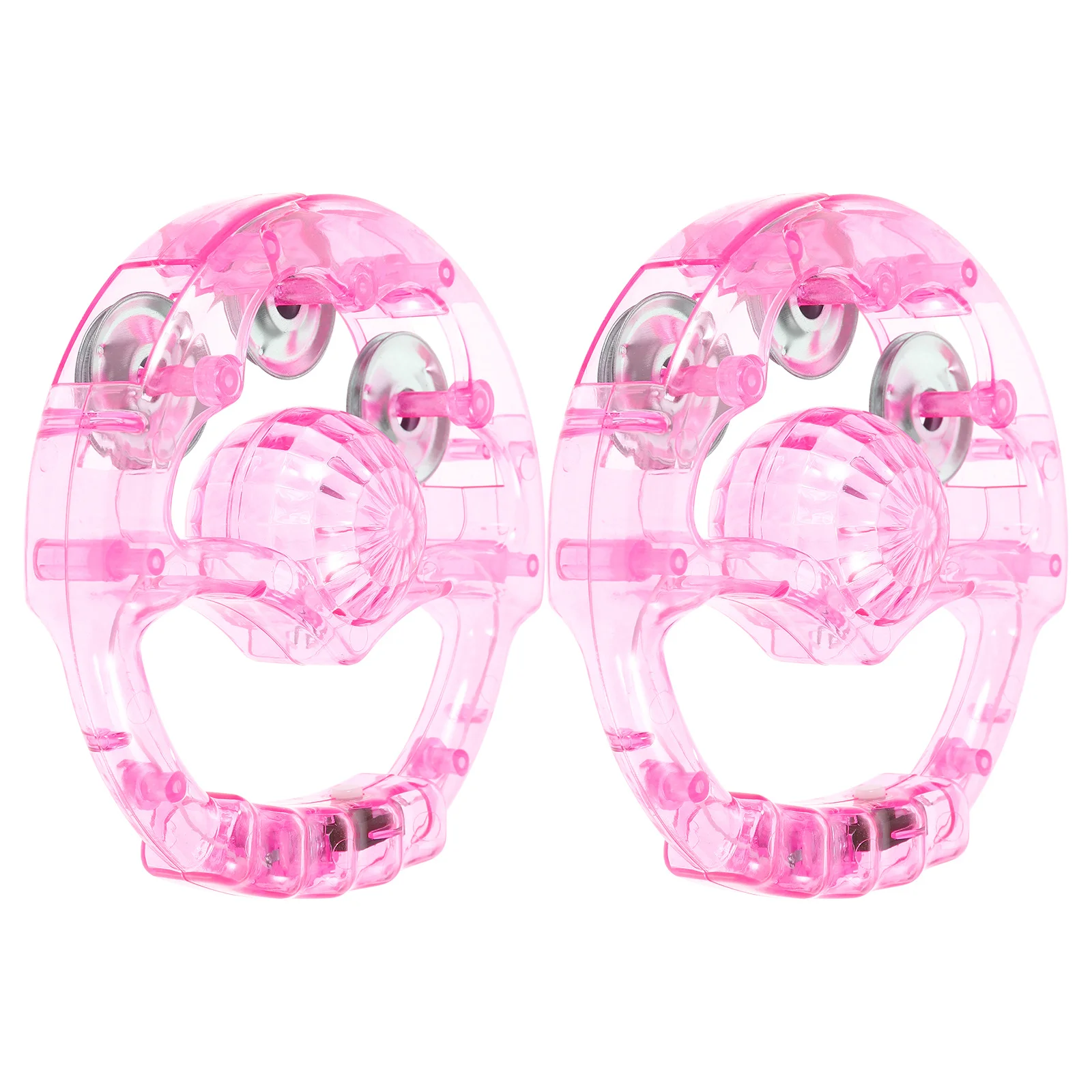 2 قطعة Handbell وامض مضيئة الدف Ktv الدعائم الطرف قبضة بلاستيكية اللعب الموسيقية لعب للبصر #3