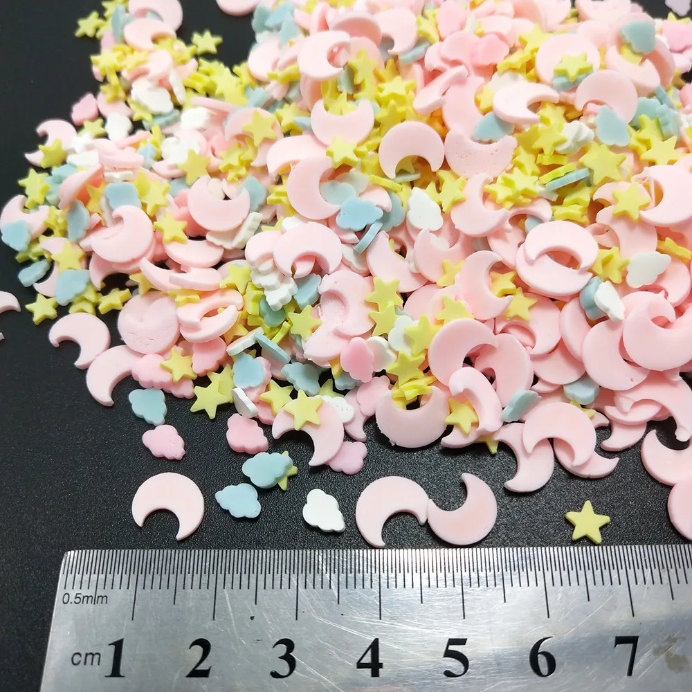 50g Yellow Star/Clouds Polymer Clays for DIY Crafts Plastic Klei Mud Particles Slices For Slime Filler/ Nail Art Accessories view 6