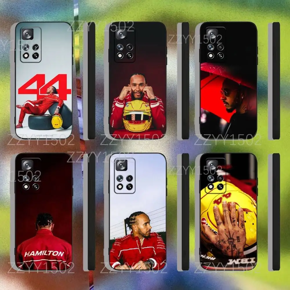 

44 L-Lewis H-Hamilton Phone Case For Samsung S25,S24,Ultra,S20,S30,Plus,S22,S23,Ultra,Plus,5G Black Silicone Soft