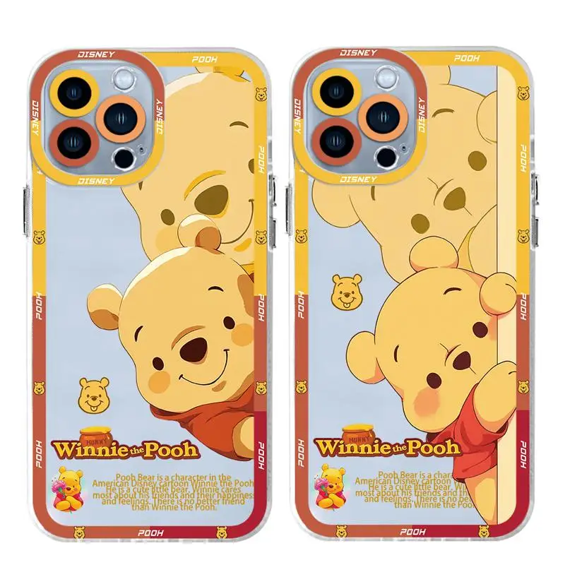 Clear Phone Case for Honor X8a X7b X8 X9a 90Lite Cover for Poco X3 NFC for Moto G73 G72 G71 G52 G22 Disney Winnie The Pooh Look