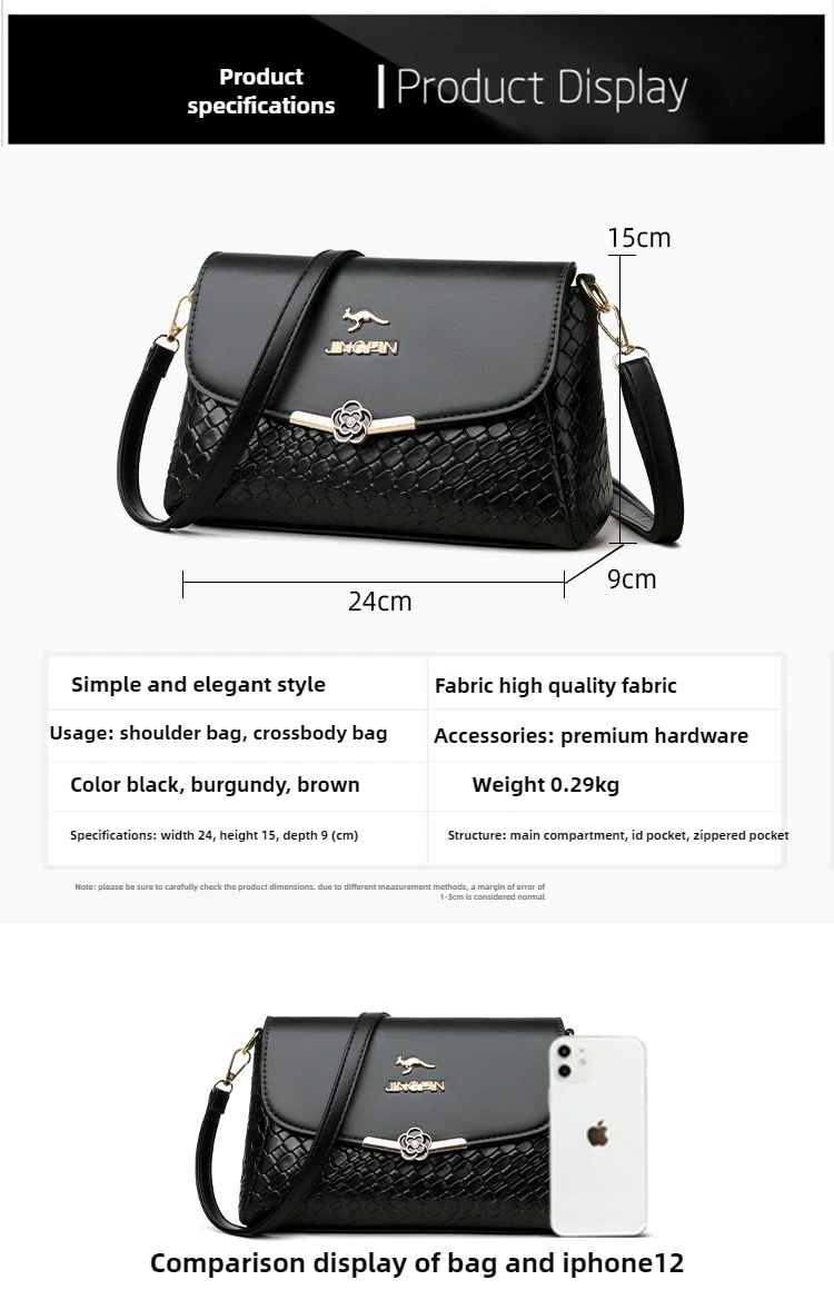 2025, neue Design-Damen-Umhängetasche, große Kapazität, echtes Leder, Textur, Telefon, Kosmetik, Geldbörse, stilvolle Umhängetasche für Damen – Detail 15