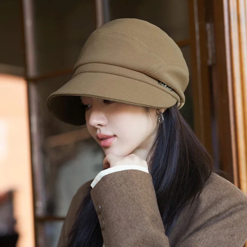 Women Newsboy Berets Cap Autumn Winter Warm Windproof Hats Janpanese Casual Vintage Solid Color Elegant Ladies All Matched Caps