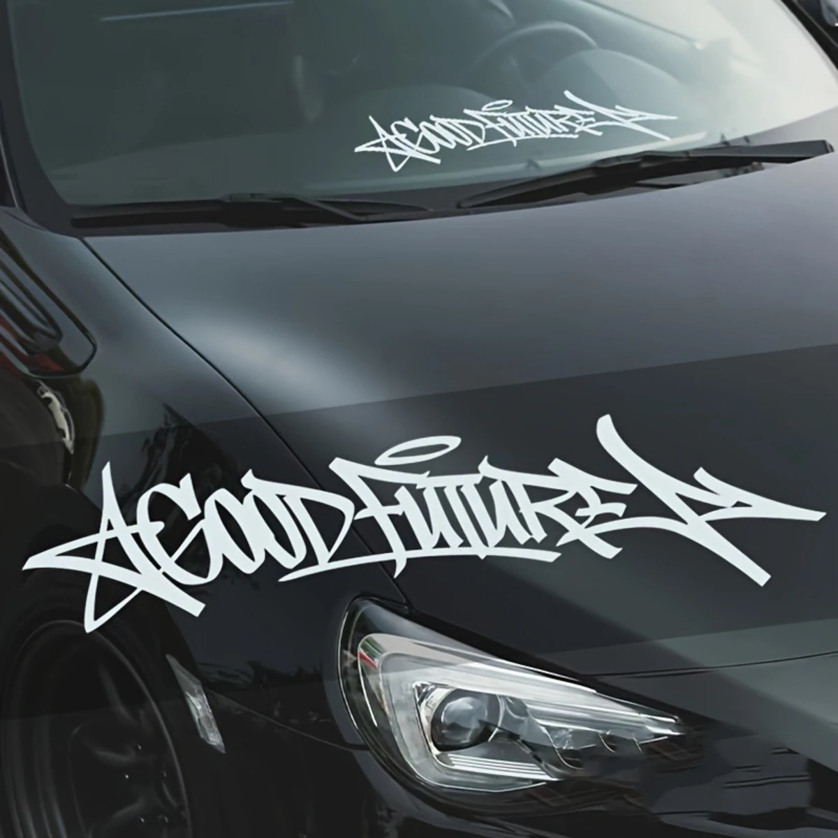 1PC Handwritten GOODFUTURE Car Stickers Waterproof for Auto Windshield Window Glass Bumper Motorcycle Self-adhesive Vinyl Decals image 3