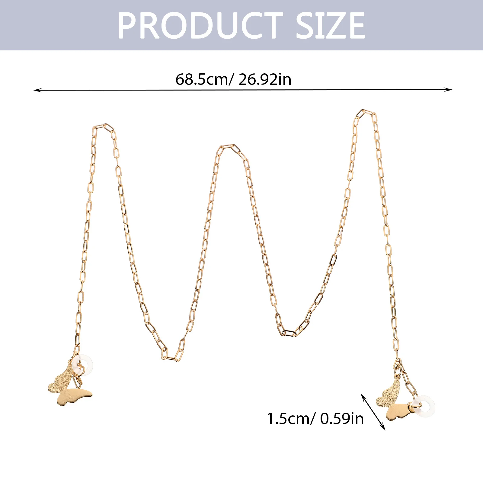 Colar anti-perda para fone de ouvido sem fio, alça de corrente com acessório portátil requintado e elegante para todos