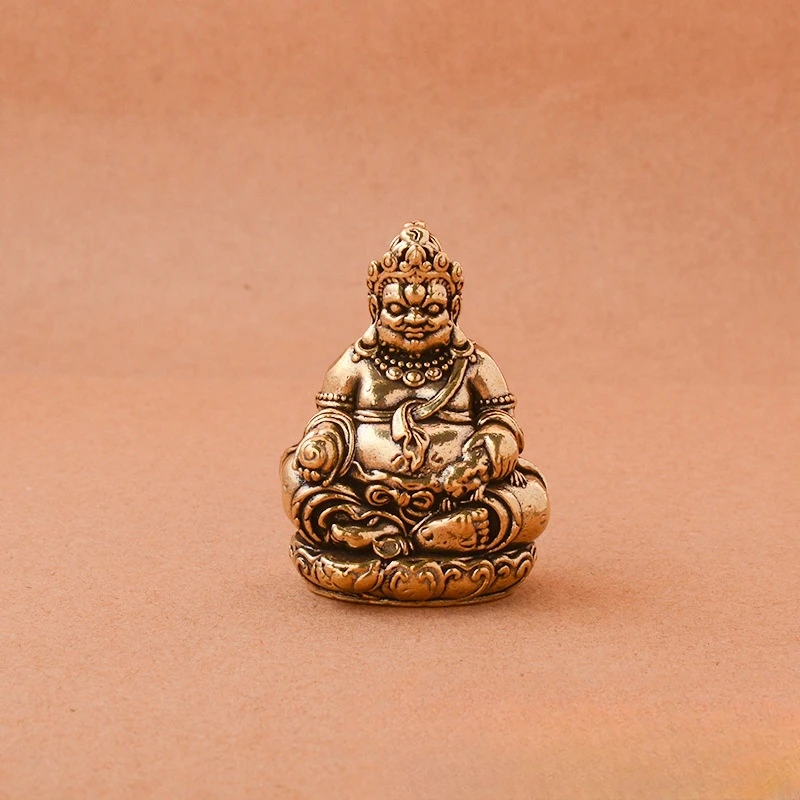 

Nepal Tibetan Lima Buddha Statue Mini Brass Wealth God Desktop Decoration Ornament