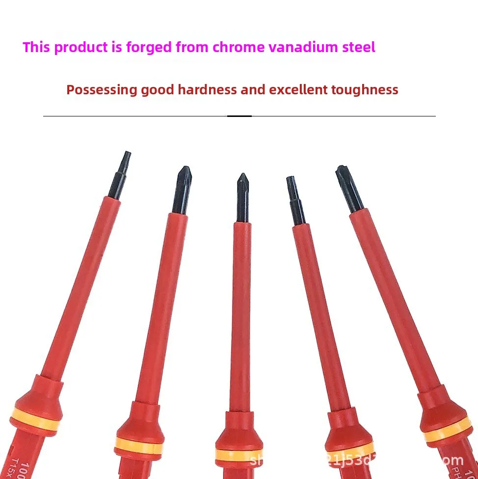 13-teiliges 1000V Isoliertes Schraubendreher-Set mit Magnetischen Pozidriv-Torx-Bits, Elektriker-Handwerkzeuge für Elektroreparaturen mit Aufbewahrungskoffer – Detail 7