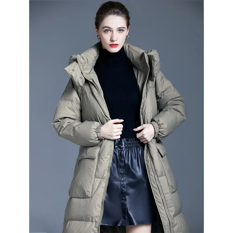 AYUNSUE Down Jackets for Women Winter Long Down Coat Warm Puffer Jacket Women Down Coats New In Outerwears Manteau Femme SGG1080