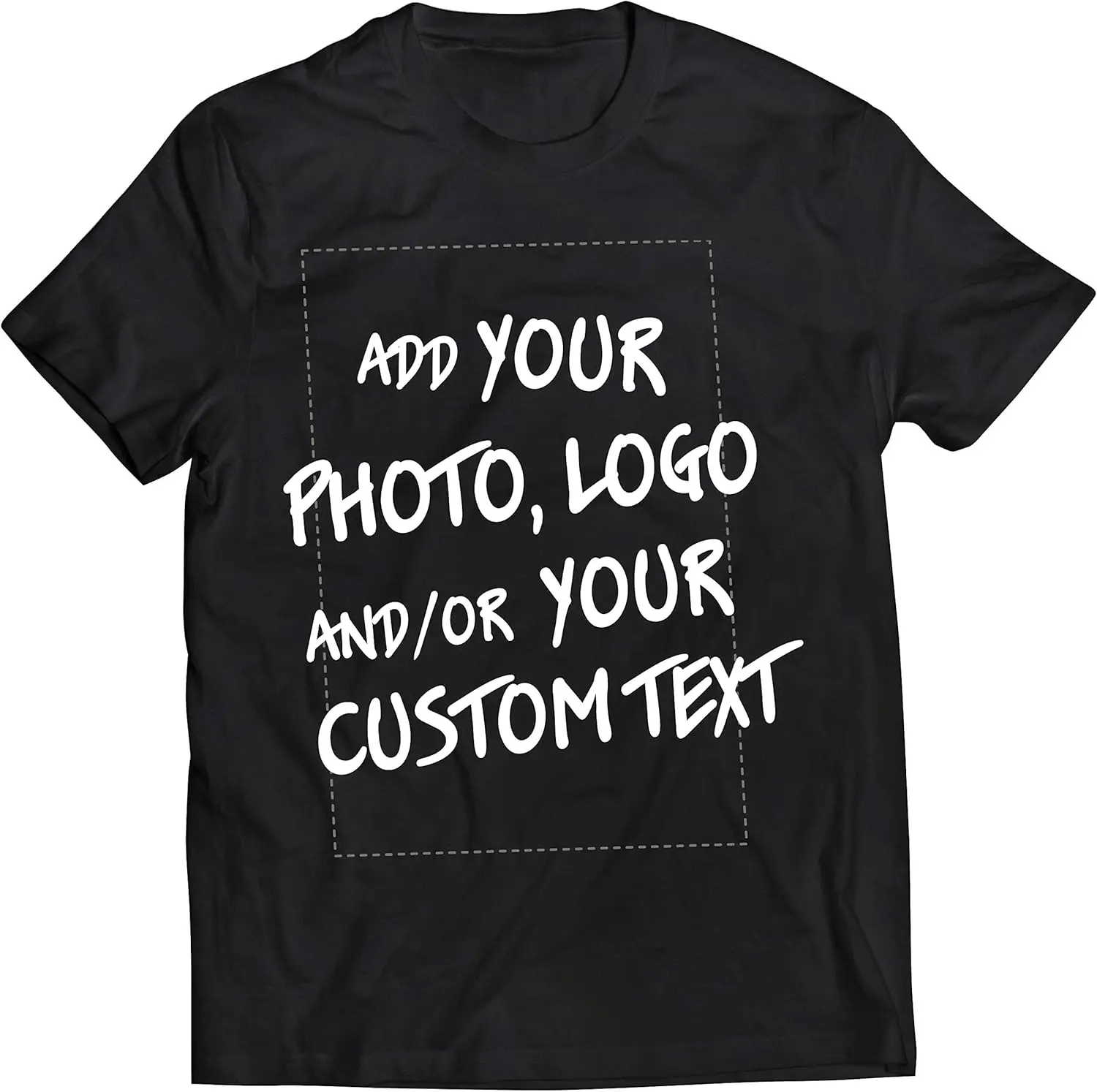 lepni.me Mens T-shirt Make Your Own Personalised Design with Favorite Photo or Custom Text