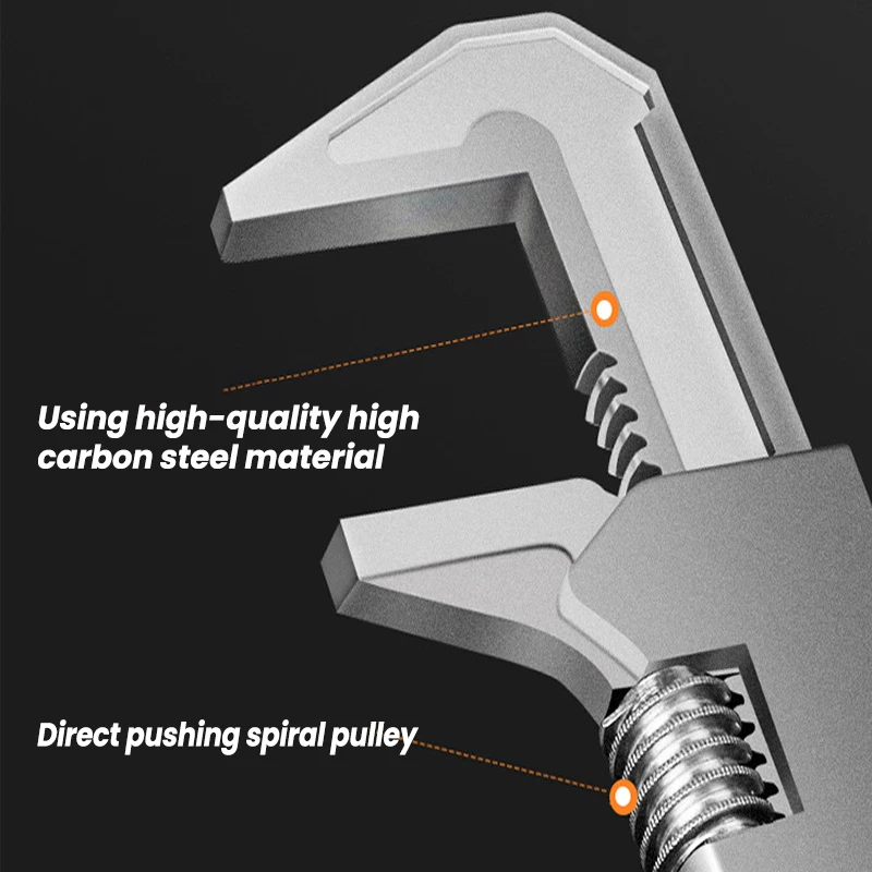 다목적 F 타입 조정 가능한 대형 오픈 렌치, 강철 다목적 배관 수리 수공구, 욕실 파이프 수리용