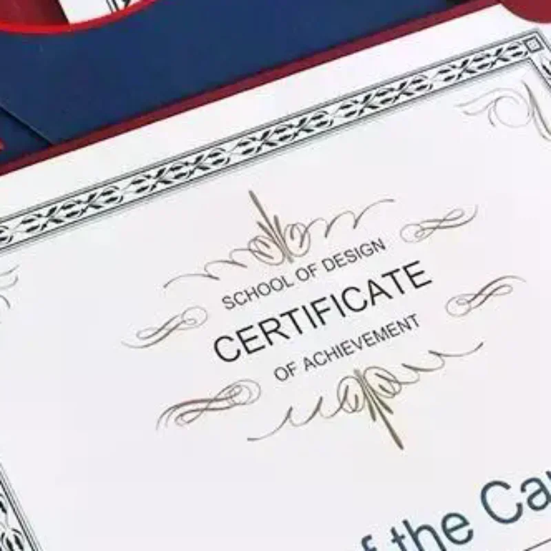 Graduation A4 Award Certificate Holder Three-fold Page Paper Envelope Document Folder Gilding Process Exquisite Diploma Cover